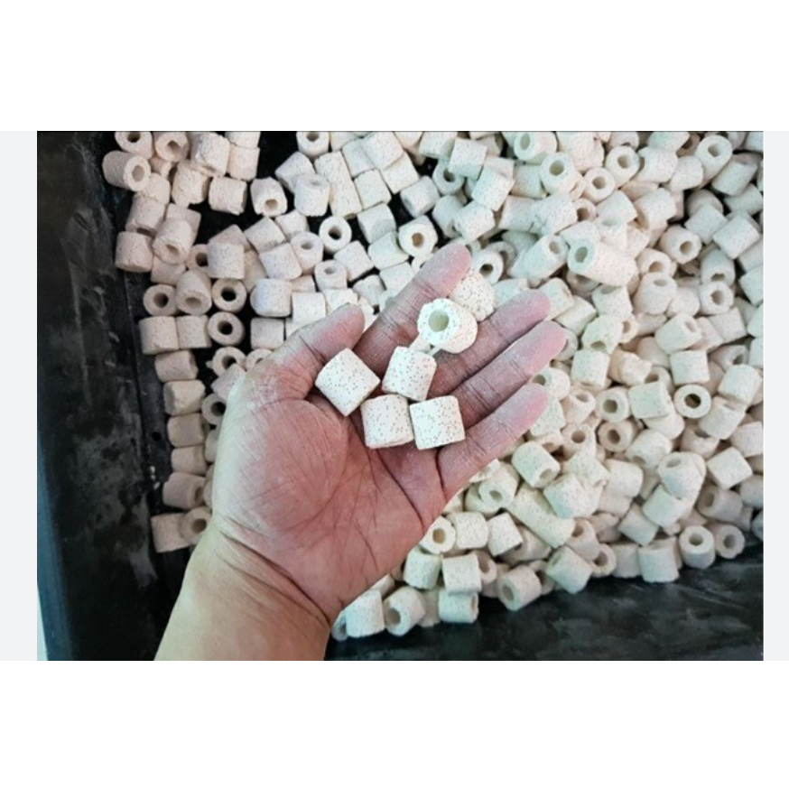 Sứ lọc nước bể cá viên tròn cầm trên tay - túi 200g