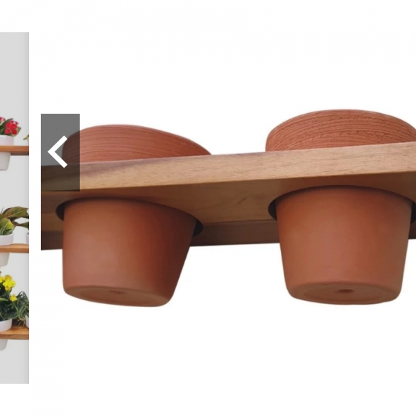 Kệ gỗ treo 3 tầng 9 chậu gốm decor ban công Eden – ảnh 4