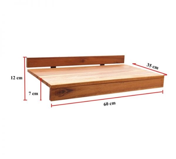 Bàn cài gỗ ban công gỗ tràm kích thước 60x35cm, dày 7-12cm