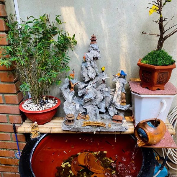 Chum lọc nước gốm bể cá tạo oxy, tiểu cảnh phong thủy - iGar Decor
